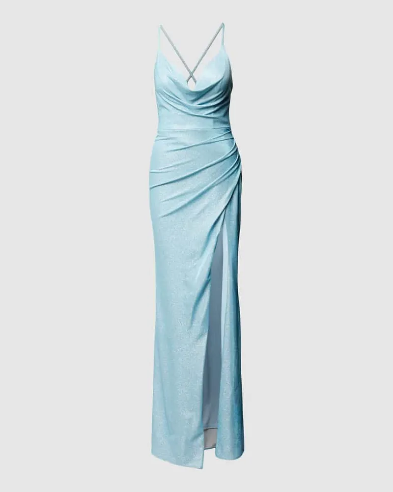 LUXUAR Abendkleid im schimmernden Design Bleu