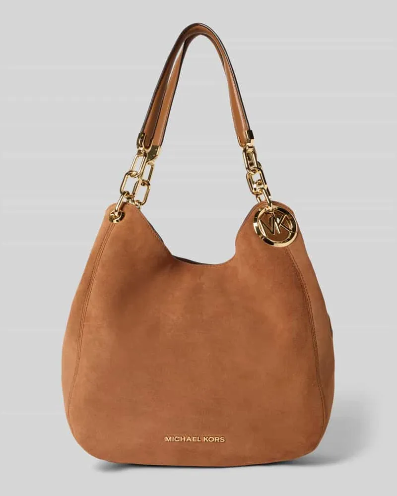 Michael Kors Shoulder Bag mit Logo-Charm Modell 'Lillie Camel