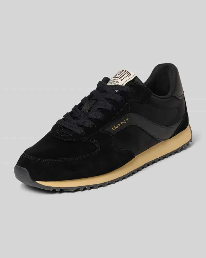 Gant Sneaker aus echtem Leder mit Logo-Detail Modell 'Beja Black