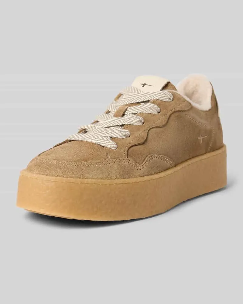 Tamaris Sneaker aus echtem Rindsleder Cognac