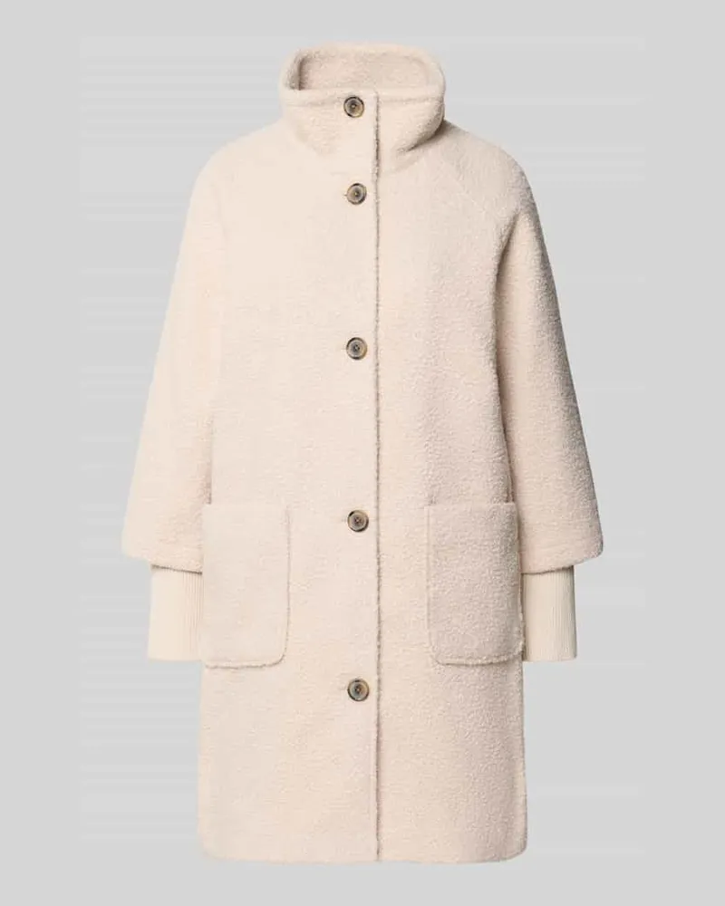 Tom Tailor Teddymantel mit hohem Stehkragen Beige