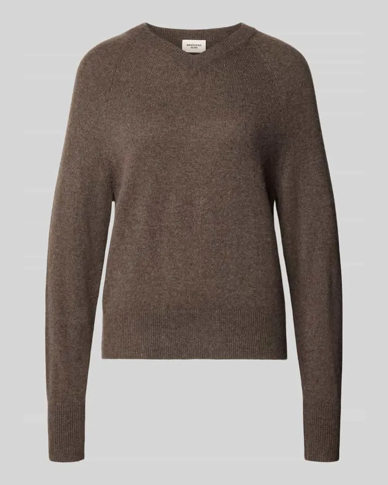 Max Mara Regular Fit Pullover aus reinem Kaschmir Modell 'PADRE Dunkelbraun