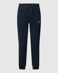 Tommy Hilfiger Sweatpants mit Label-Stitching Dunkelblau