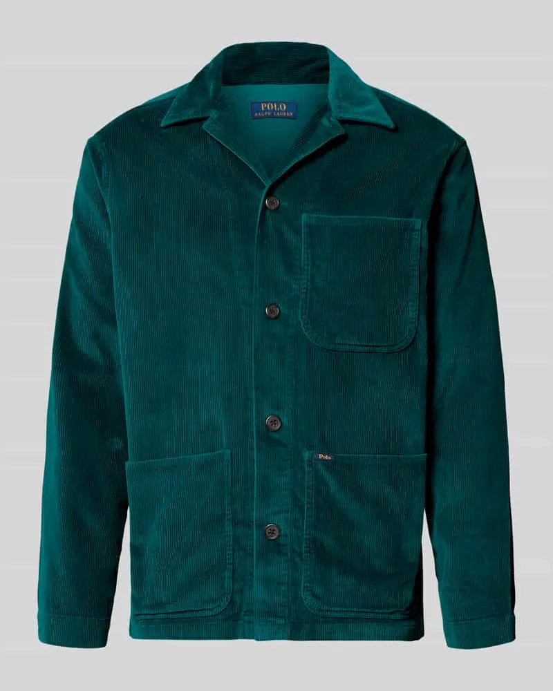 Ralph Lauren Hemdjacke mit Reverskragen Dunkelgruen