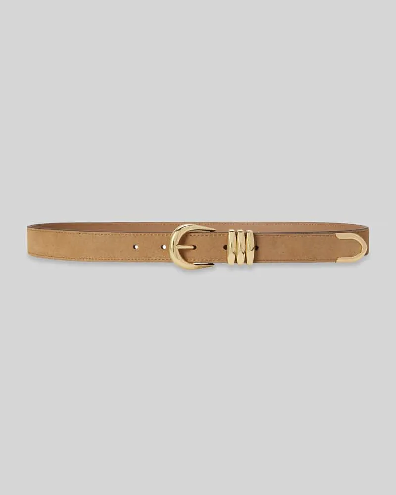 Ralph Lauren Gürtel aus echtem Leder mit metallischen Akzenten Camel