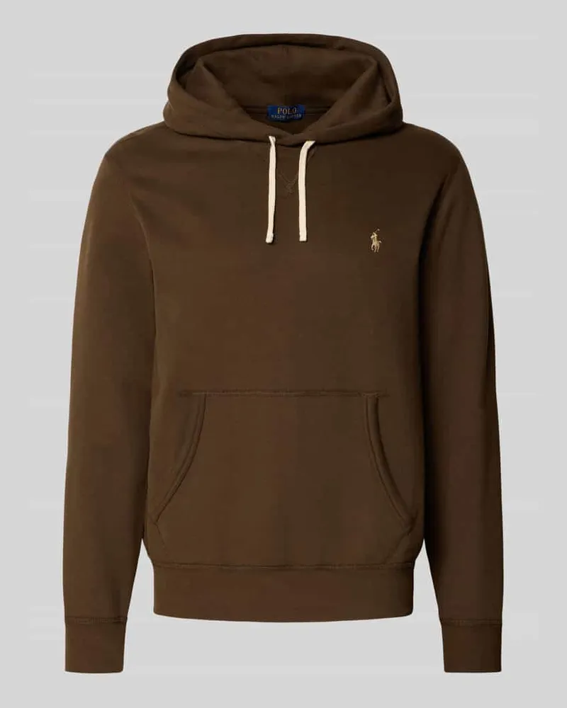 Ralph Lauren Regular Fit Hoodie mit Logo-Stitching Mittelbraun