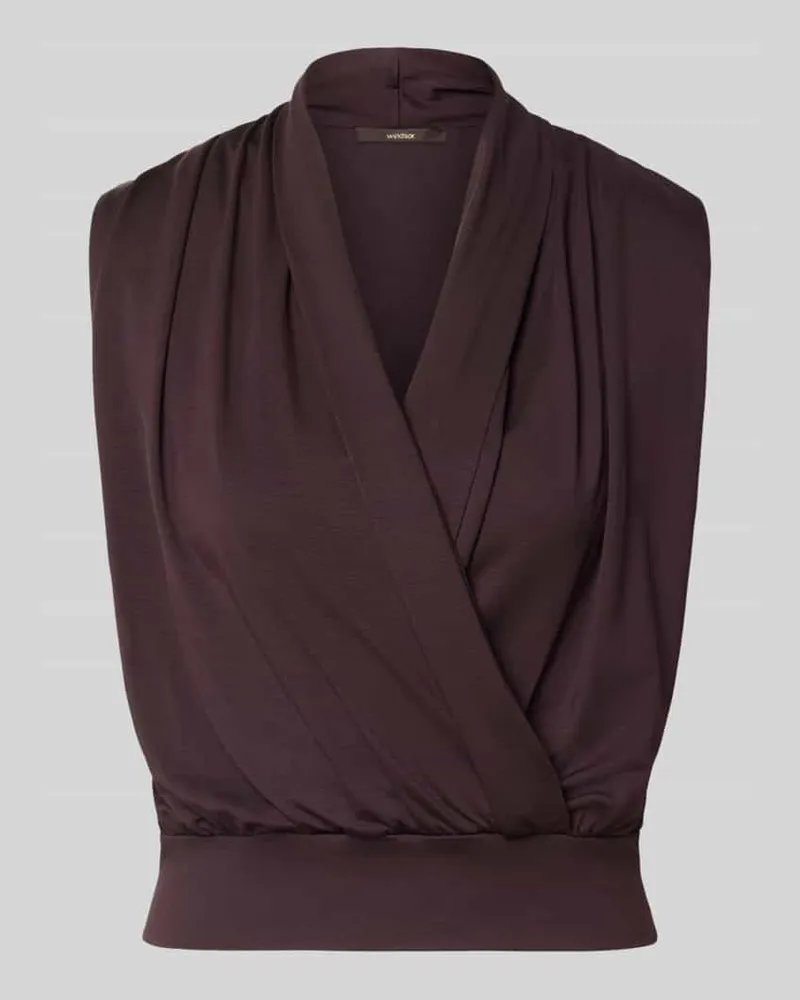 windsor. Regular Fit Bluse aus Lyocell-Mix Bordeaux