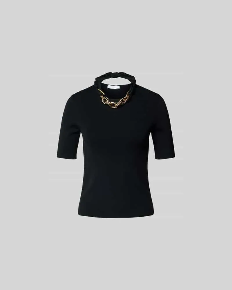 Paco Rabanne Pullover in Strick-Optik Black