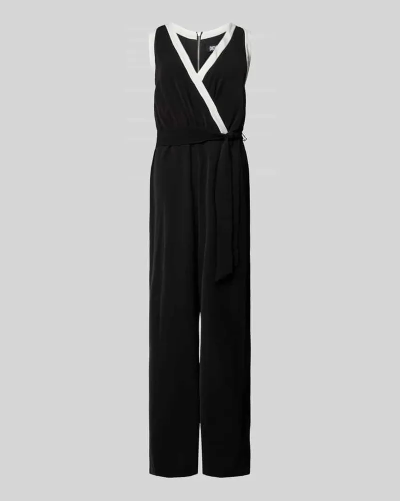 DKNY Jumpsuit mit Bindegürtel Black