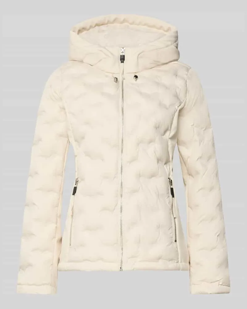 S.Oliver Regular Fit Steppjacke mit Kapuze Kitt