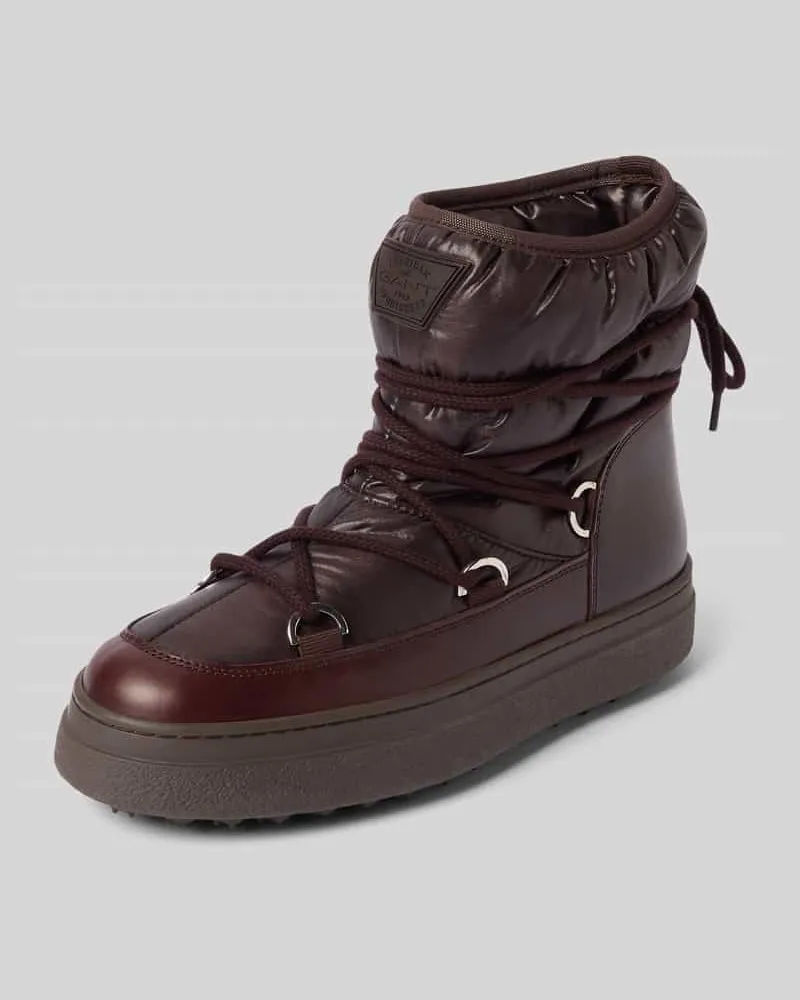 Gant Schnürstiefel mit Label-Detail Dunkelbraun