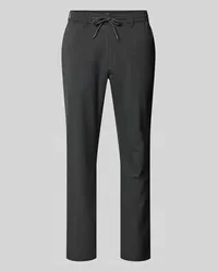 McNeal Tapered Fit Stoffhose mit Gesäßtaschen Black