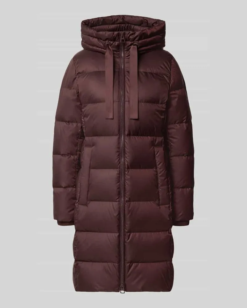 Marc O'Polo Regular Fit Daunenmantel mit Label-Print Bordeaux