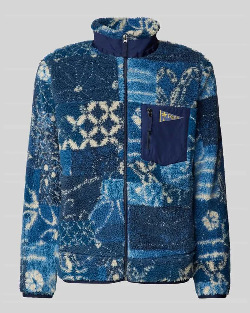 Ralph Lauren Sweatjacke mit Label-Patch Blau
