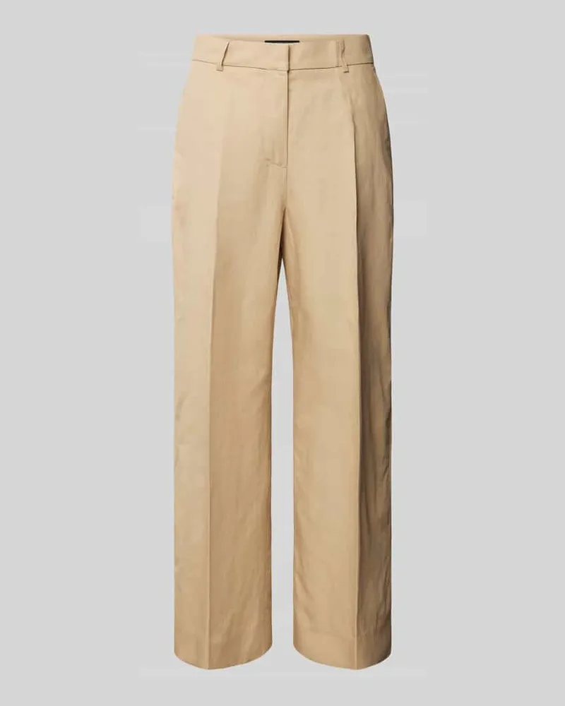 Max Mara Flared Cut Stoffhose mit Gürtelschlaufen Modell 'ZIRCONE Sand
