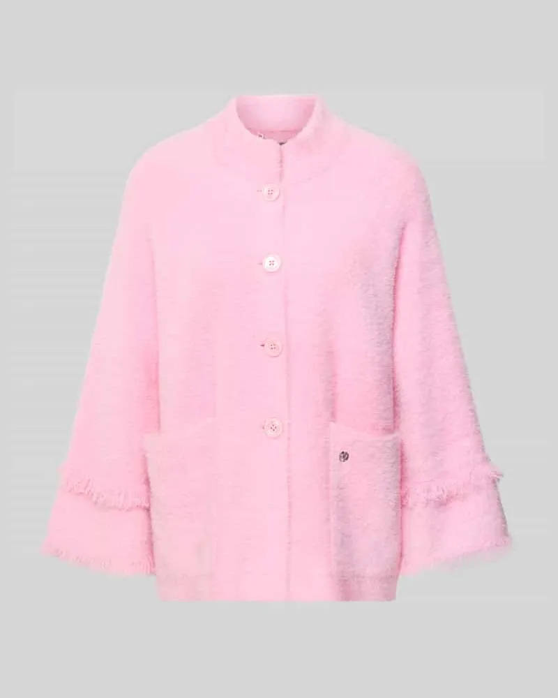 S.Oliver Regular Fit Jacke mit Stehkragen Rosa