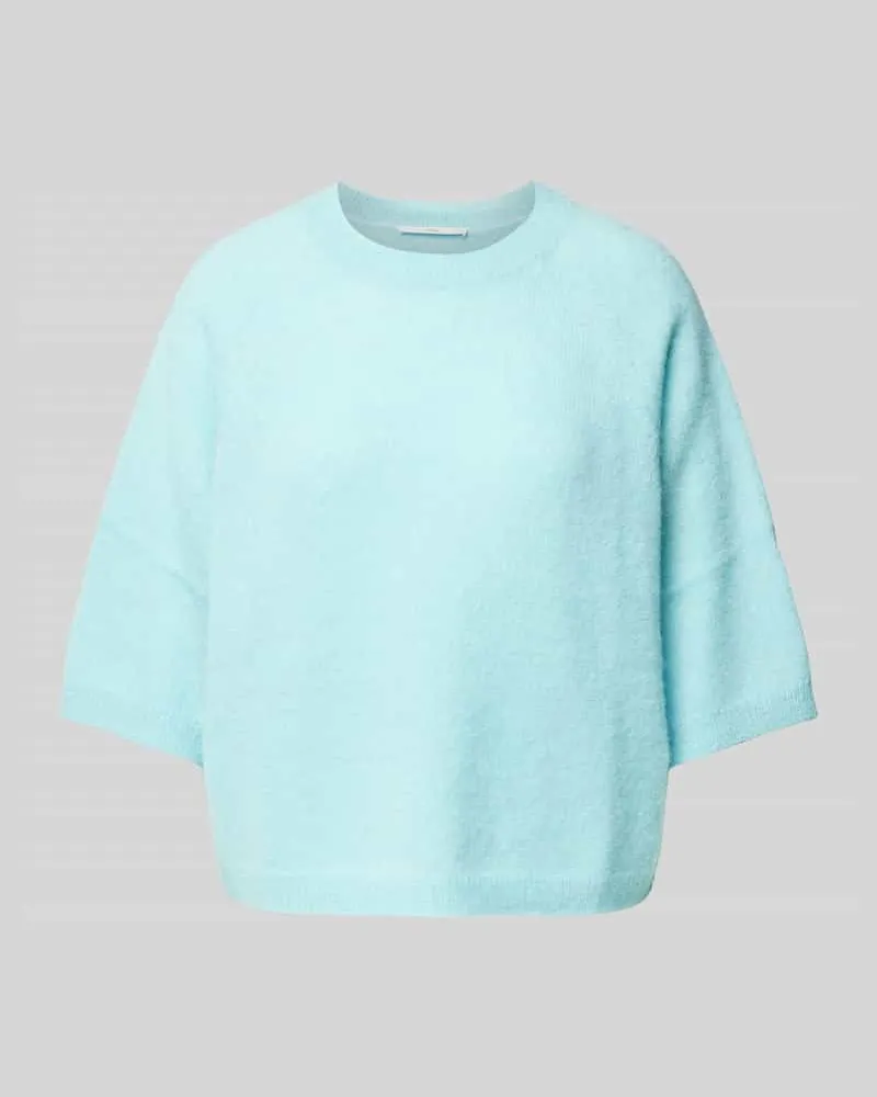 Lanius Strickshirt aus Alpaka-Mix mit Rundhalsausschnitt Aqua