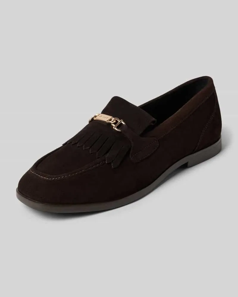 Gant Lederloafer mit Applikation Modell 'Gimble Dunkelbraun