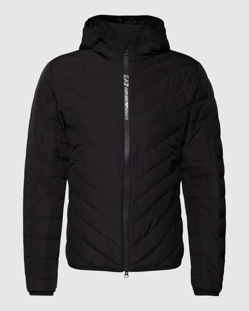 EA7 Steppjacke mit Zweiwege-Reißverschluss Black