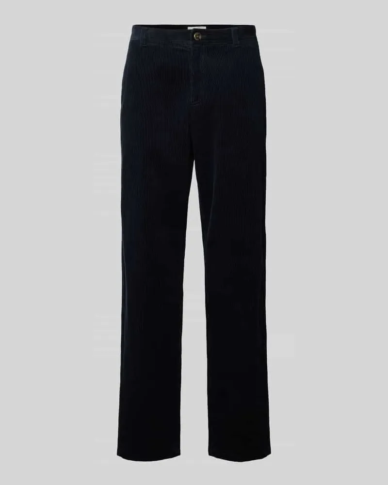 LES DEUX Straight Fit Stoffhose in Cord-Optik Modell 'Kody Marine