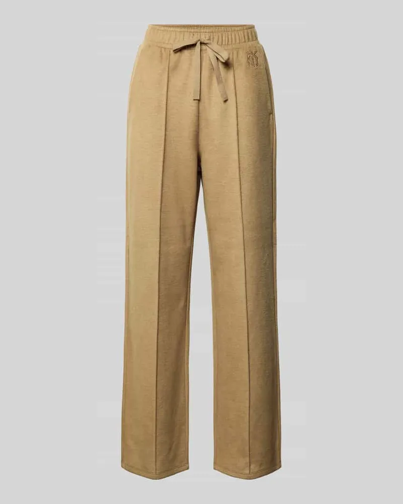 Max Mara Regular Fit Sweatpants mit Schurwoll-Anteil Modell 'SPONDA Camel