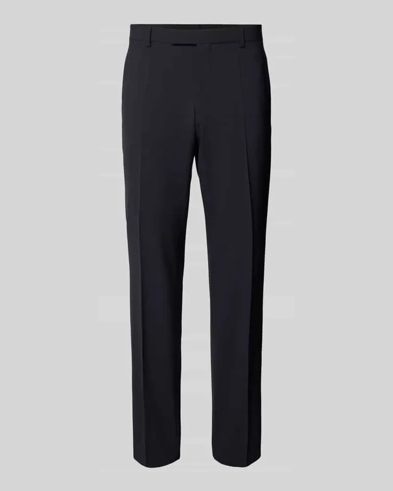 HUGO BOSS Regular Fit Anzughose aus Schurwoll-Mix Modell 'H-LEON-MM-C-NF Blau