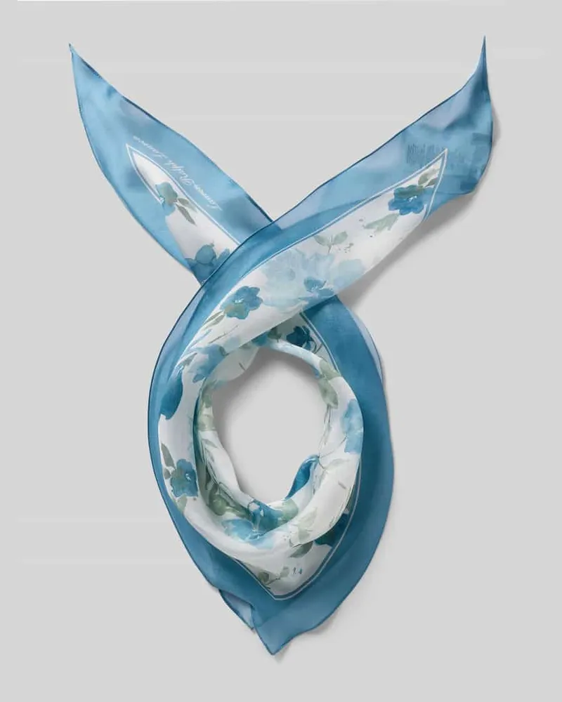 Ralph Lauren Tuch aus reiner Seide Modell 'FLR L DMD Blau