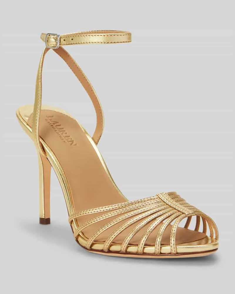 Ralph Lauren Sandaletten aus echtem Leder Modell 'MCKAYLA Gold