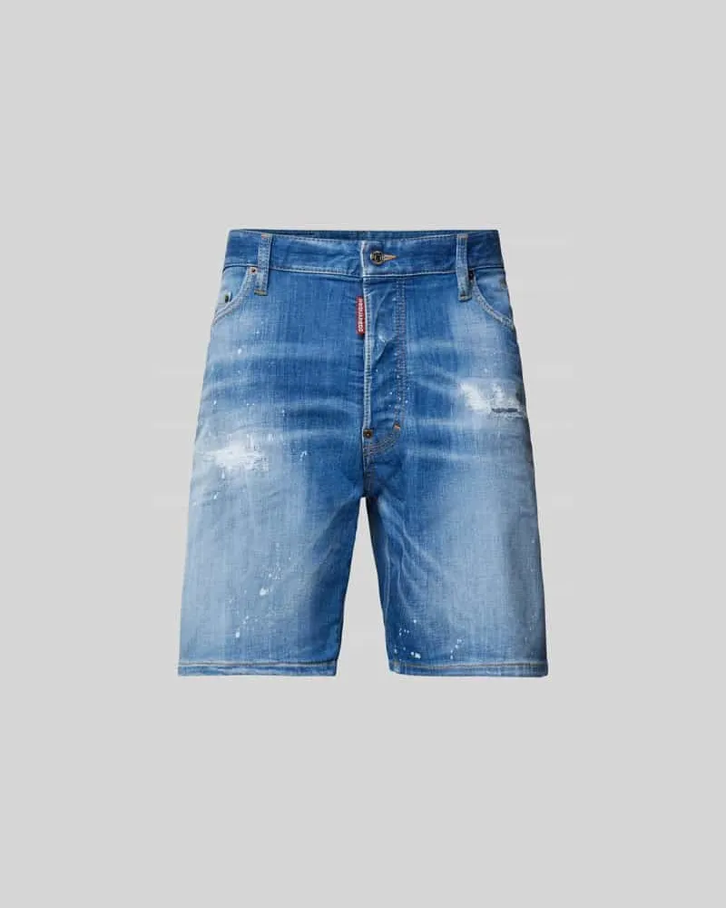 Dsquared2 Regular Fit Jeansshorts aus Baumwoll-Mix Marine