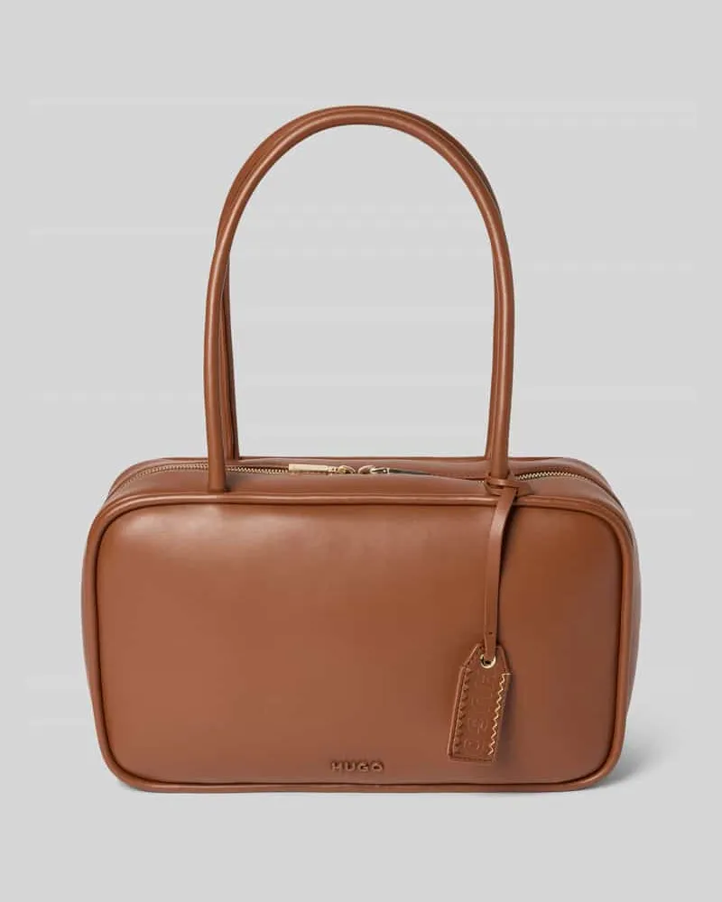 HUGO BOSS Henkeltasche in Lederoptik Modell 'JODI_DUFFLE Dunkelbraun