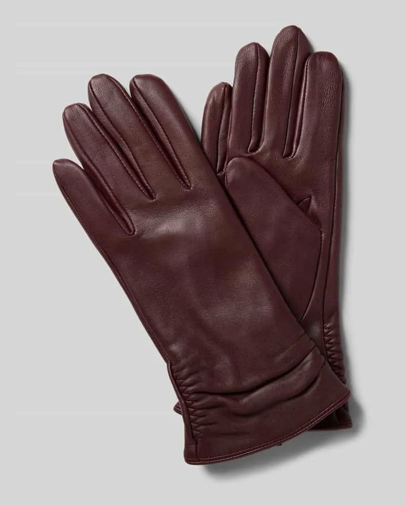 Roeckl Lederhandschuhe aus echtem Leder Pflaume