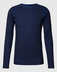 Mey Longsleeve mit Kontrastnähten Dunkelblau