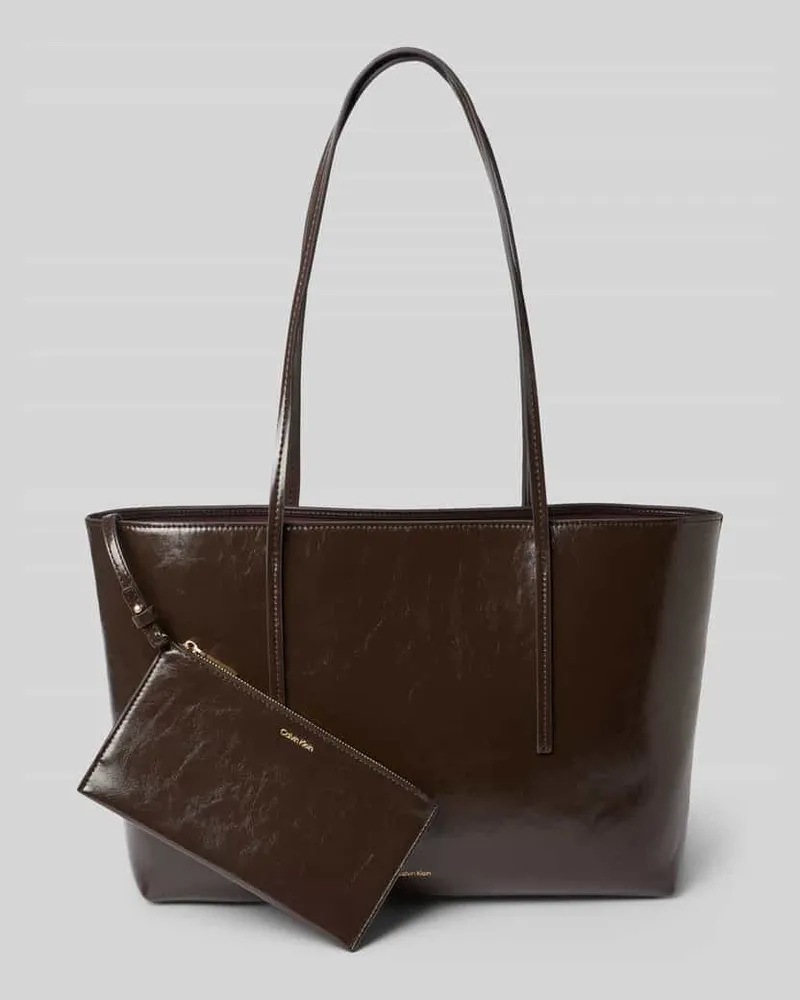Calvin Klein Henkeltasche mit Label-Detail Dunkelbraun