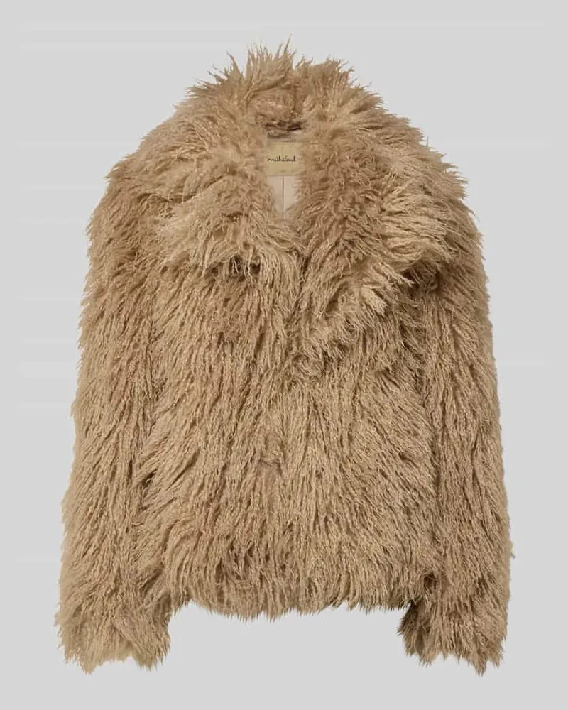 Smith & Soul Regular Fit Jacke aus Kunstfell mit Reverskragen Beige