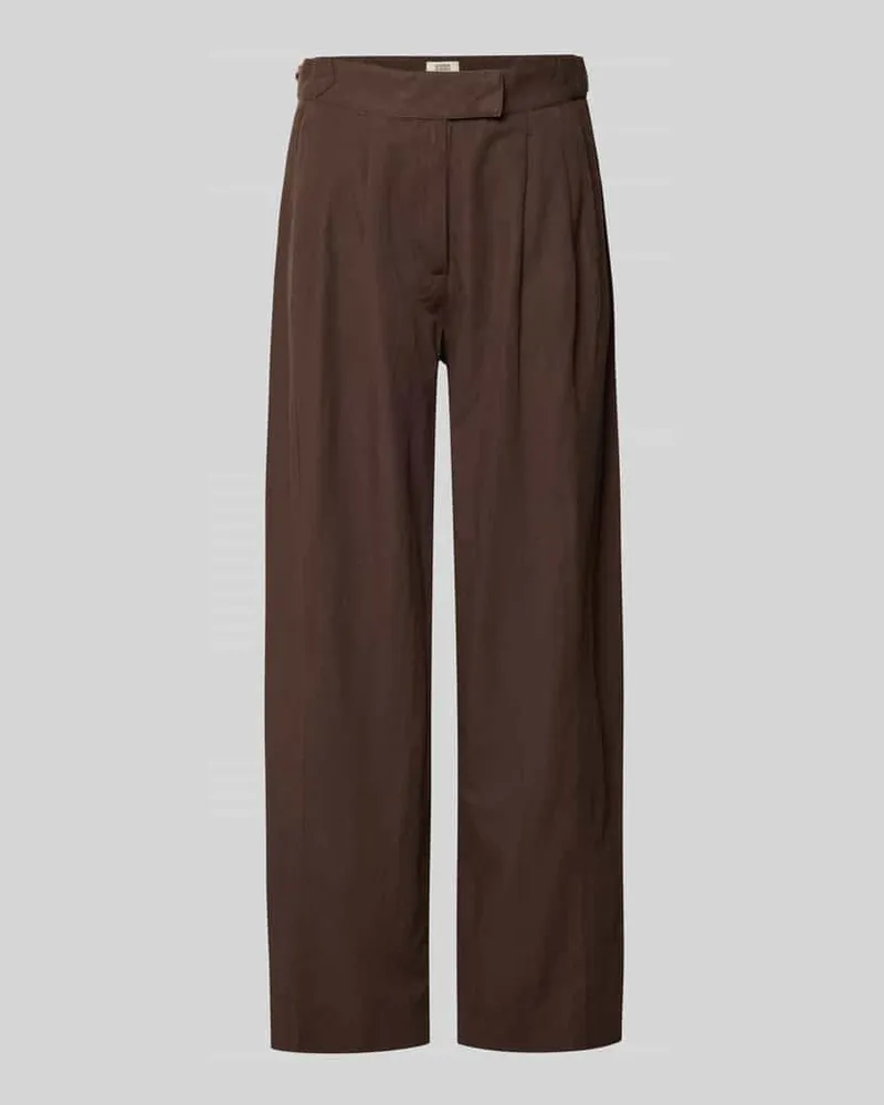 Scotch&Soda Wide Leg Hose mit Eingrifftaschen Modell 'QUINN Dunkelbraun