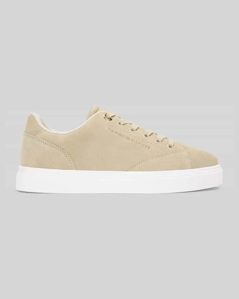 Tommy Hilfiger Low Top Sneaker aus echtem Leder Beige