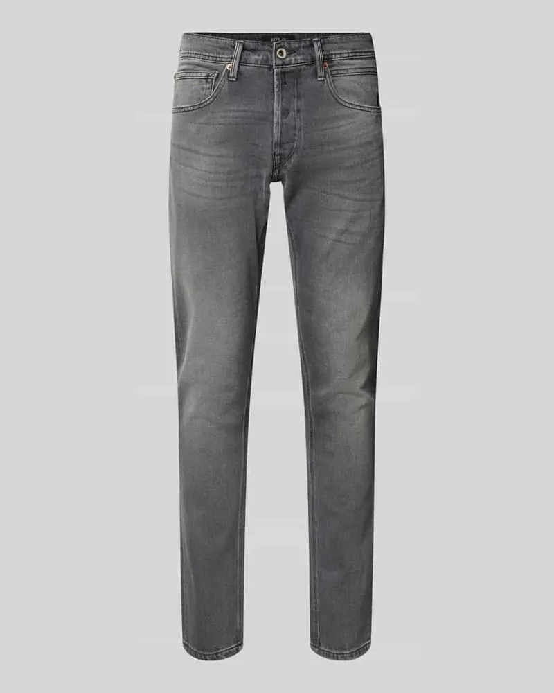 Replay Regular Slim Fit Jeans im Used-Look Modell 'WILLBI Silber