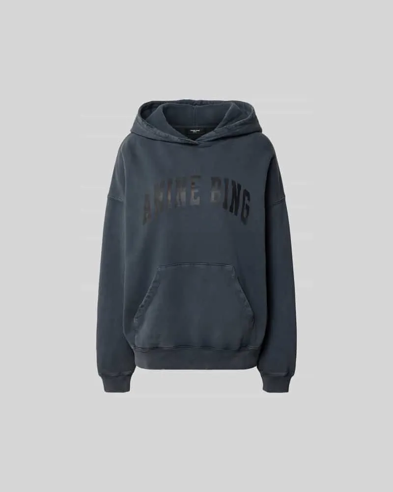 Anine Bing Oversized Sweatshirt mit Logo-Print Black