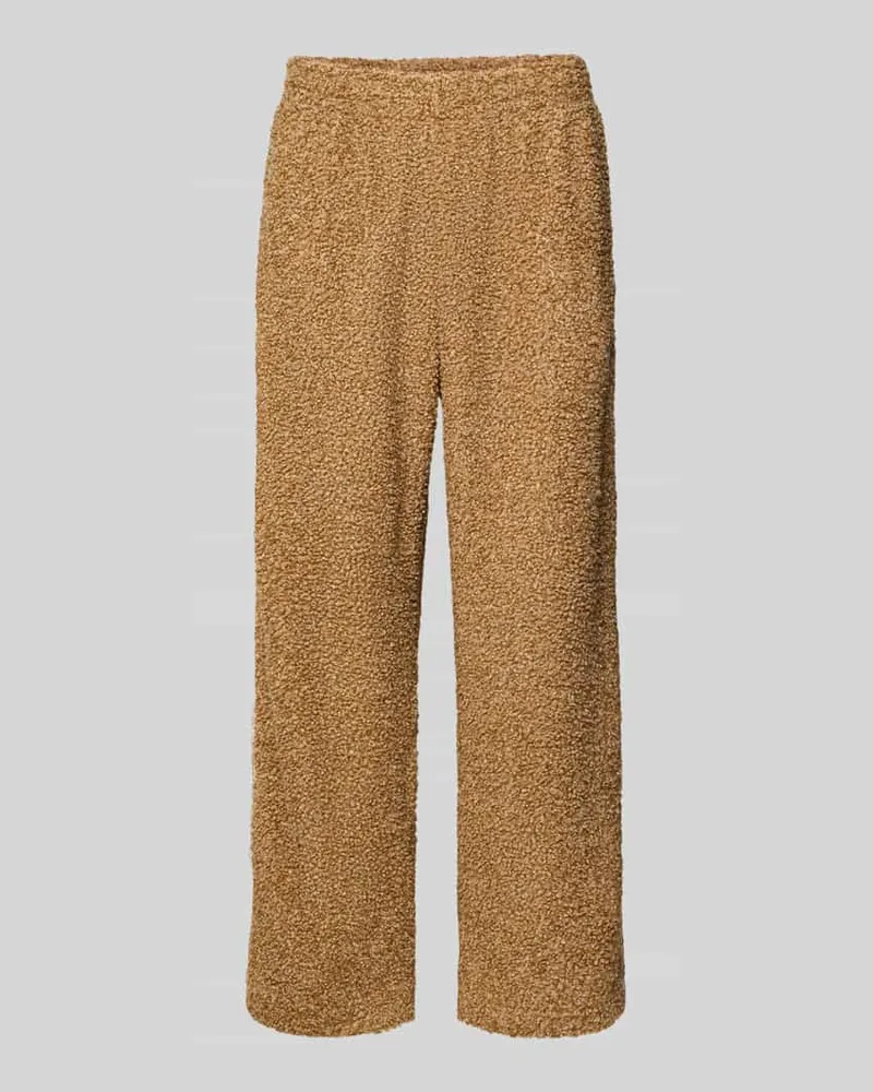 adidas Jogpants aus Teddyfell mit Label-Stitching Beige