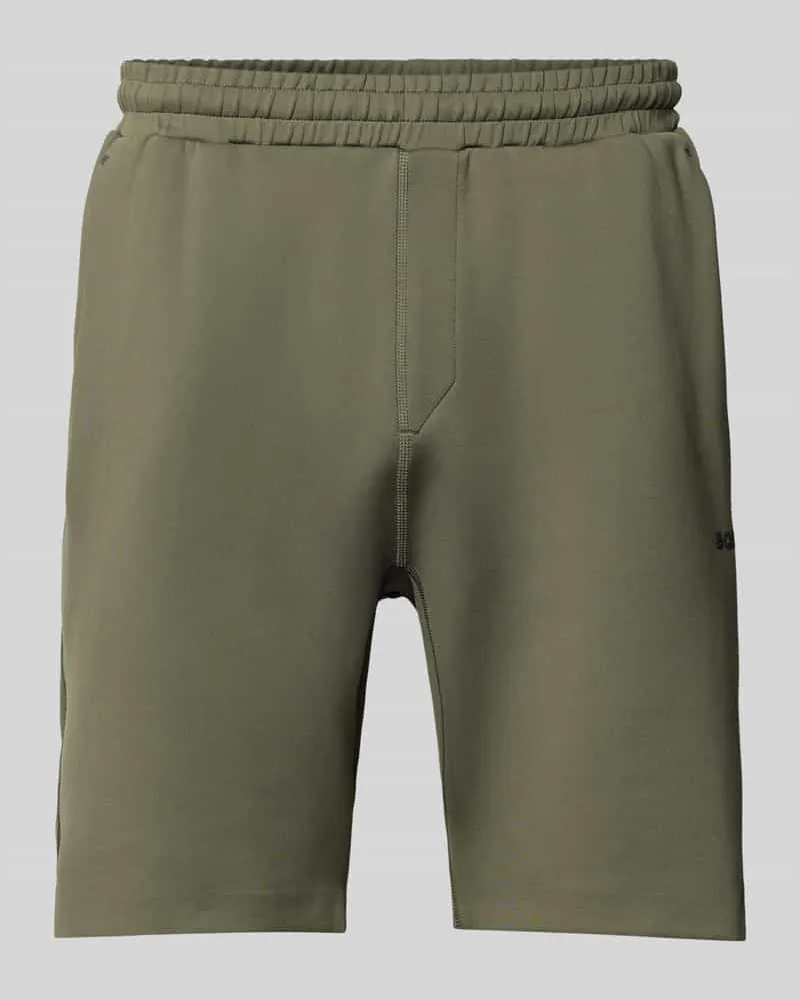 HUGO BOSS Regular Fit Sweatshorts aus schnell trocknendem Gewebe Modell 'HECON ACTIVE Dunkelgruen