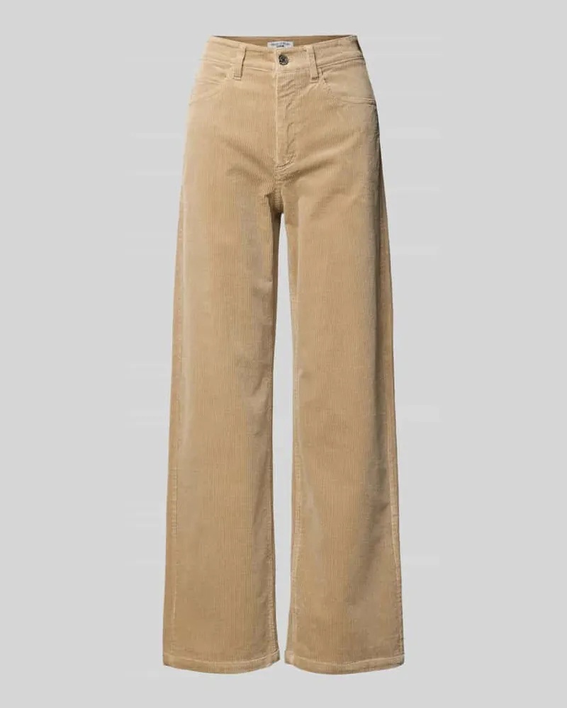 Marc O'Polo Wide Leg Cordhose aus Baumwoll-Mix Beige