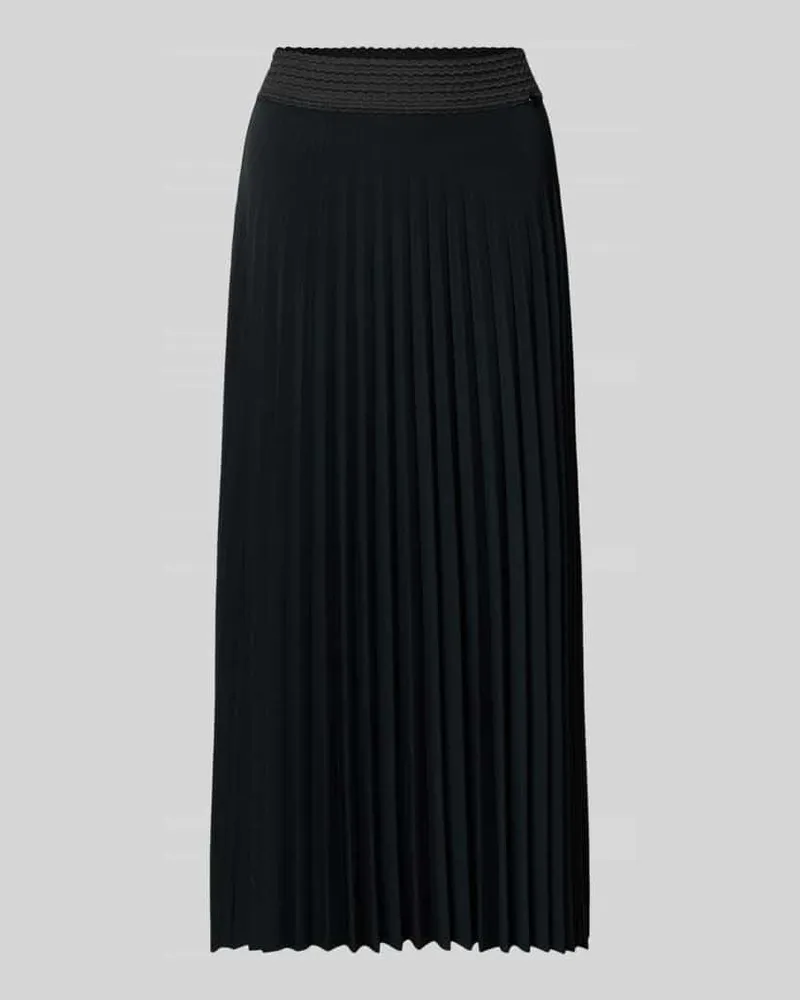 Rich&Royal Midirock mit Plisseefalten Black