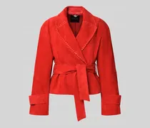 Lederjacke mit Bindegürtel