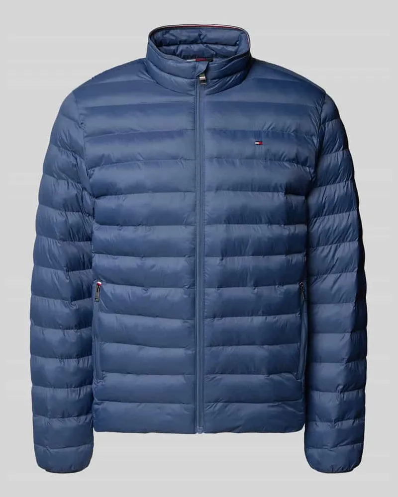 Tommy Hilfiger Regular Fit Steppjacke mit Logo-Stitching Hellblau