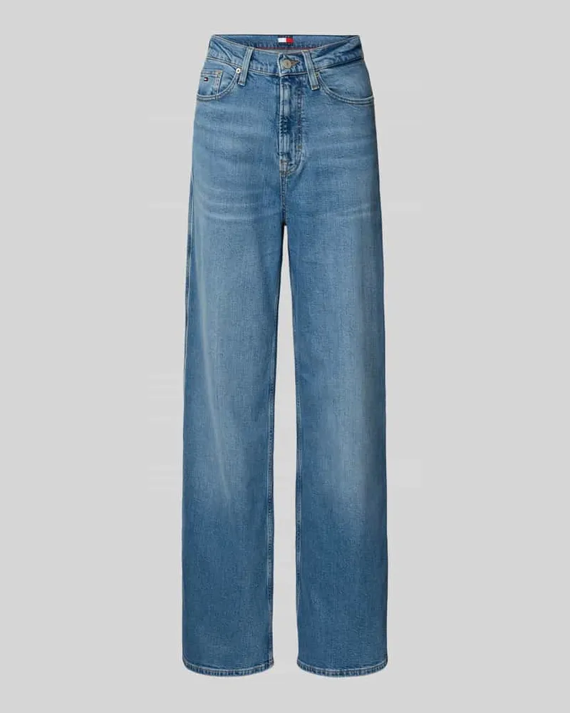 Tommy Hilfiger Wide Leg Jeans aus Baumwoll-Mix Modell 'CLAIRE Jeansblau