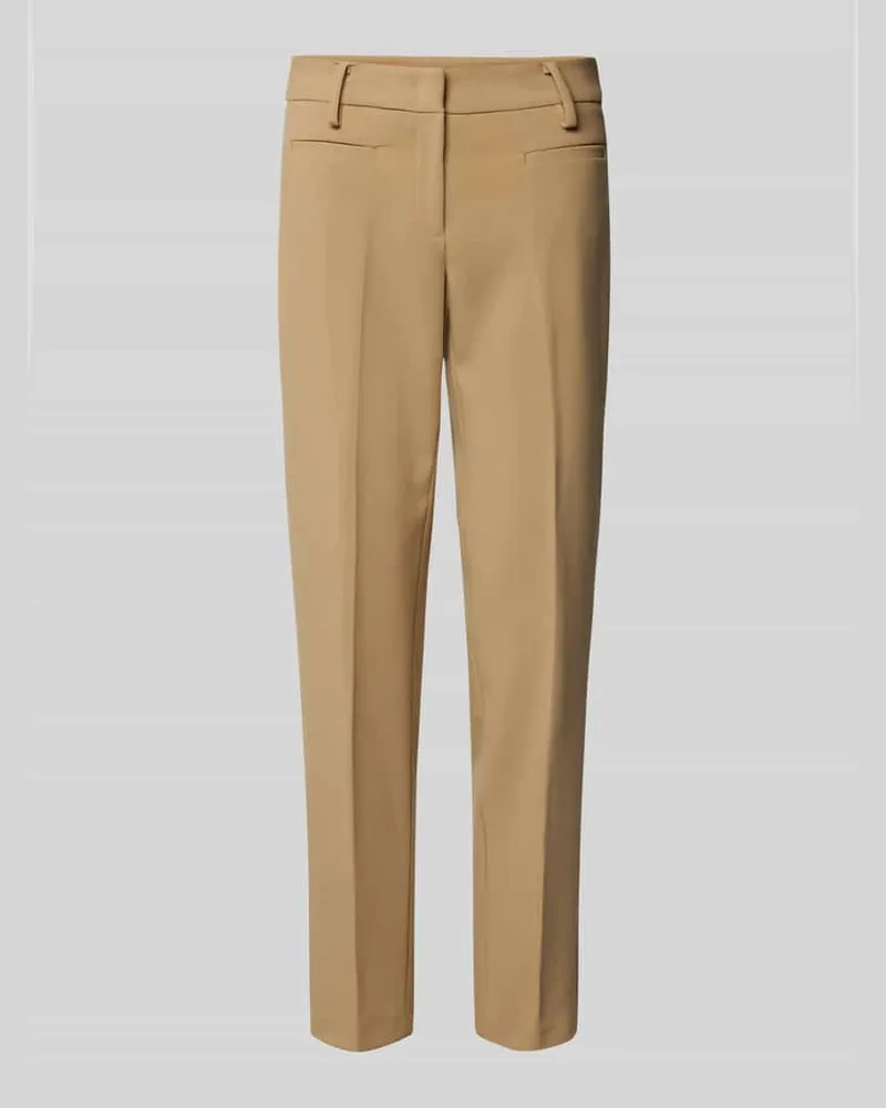 MAC Jeans Slim Fit Stoffhose mit Leistentaschen Modell 'Annalena Beige