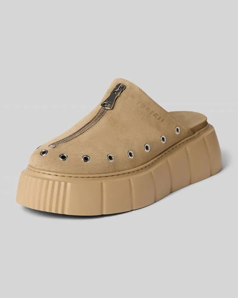 INUIKII Mules aus echtem Leder Modell 'Matilda Beige