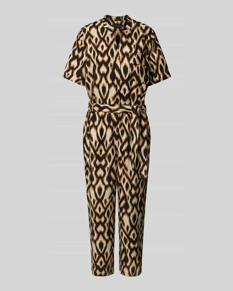 COMMA Jumpsuit mit Bindegürtel Black