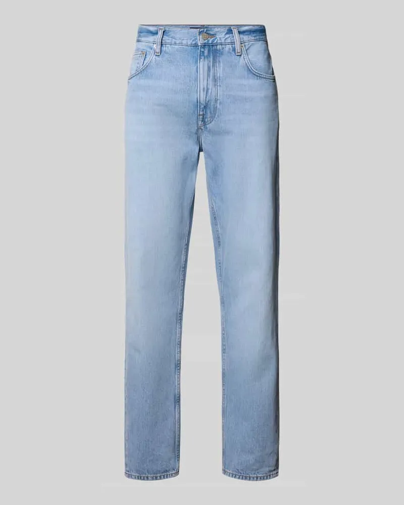 Tommy Hilfiger Tapered Fit Jeans aus reiner Baumwolle Modell 'HARLEM Jeansblau