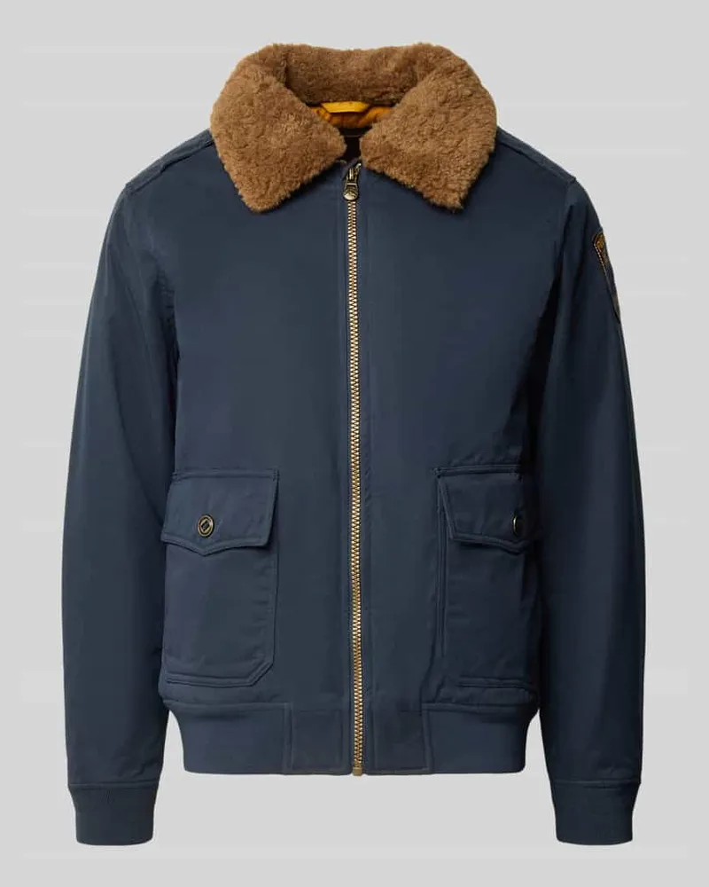 PME Legend Regular Fit Jacke mit Pattentaschen Modell 'FLIGHTER Marine